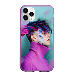 Чехол iPhone 11 Pro матовый Lil Peep: Neon Style, цвет: 3D-фиолетовый