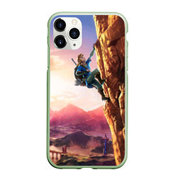 Чехол iPhone 11 Pro матовый Zelda Rock, цвет: 3D-салатовый