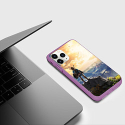 Чехол iPhone 11 Pro матовый Knight Link, цвет: 3D-фиолетовый — фото 2