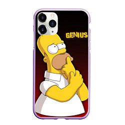 Чехол iPhone 11 Pro матовый Homer Genius, цвет: 3D-сиреневый