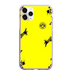 Чехол iPhone 11 Pro матовый FC Borussia Dortmund: Yellow Original, цвет: 3D-светло-сиреневый