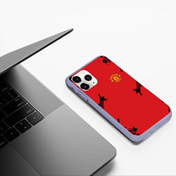 Чехол iPhone 11 Pro матовый FC Manchester United: Red Original, цвет: 3D-светло-сиреневый — фото 2