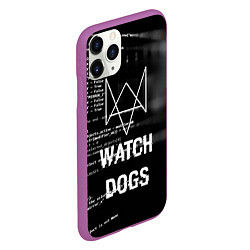 Чехол iPhone 11 Pro матовый Watch Dogs: Hacker, цвет: 3D-фиолетовый — фото 2