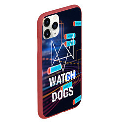 Чехол iPhone 11 Pro матовый Watch Dogs, цвет: 3D-красный — фото 2