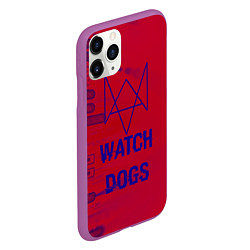 Чехол iPhone 11 Pro матовый Watch Dogs: Hacker Collection, цвет: 3D-фиолетовый — фото 2