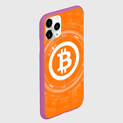Чехол iPhone 11 Pro матовый Bitcoin Tech, цвет: 3D-фиолетовый — фото 2