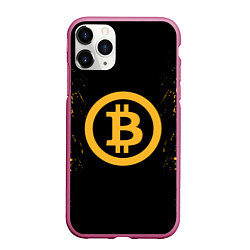 Чехол iPhone 11 Pro матовый Bitcoin Master, цвет: 3D-малиновый