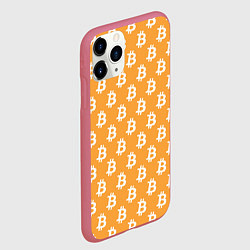 Чехол iPhone 11 Pro матовый BTC Pattern, цвет: 3D-малиновый — фото 2