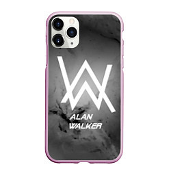 Чехол iPhone 11 Pro матовый Alan Walker: Black Side, цвет: 3D-розовый