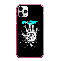 Чехол iPhone 11 Pro матовый Skillet: Sick of it, цвет: 3D-малиновый