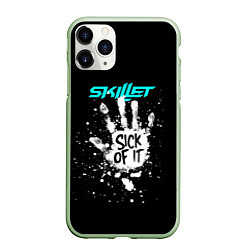Чехол iPhone 11 Pro матовый Skillet: Sick of it, цвет: 3D-салатовый