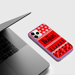 Чехол iPhone 11 Pro матовый The Beatles: New Year, цвет: 3D-фиолетовый — фото 2