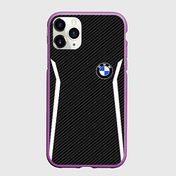 Чехол iPhone 11 Pro матовый BMW CARBON БМВ КАРБОН