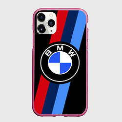 Чехол iPhone 11 Pro матовый BMW 2021 M SPORT БМВ М СПОРТ, цвет: 3D-малиновый