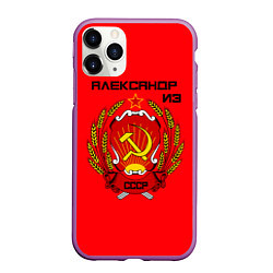 Чехол iPhone 11 Pro матовый Александр из СССР, цвет: 3D-фиолетовый