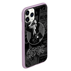Чехол iPhone 11 Pro матовый AC/DC: Black Devil, цвет: 3D-сиреневый — фото 2