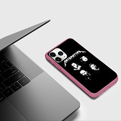 Чехол iPhone 11 Pro матовый Литература, цвет: 3D-малиновый — фото 2