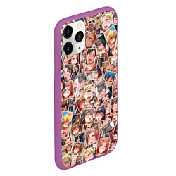 Чехол iPhone 11 Pro матовый Ahegao: Snaps, цвет: 3D-фиолетовый — фото 2