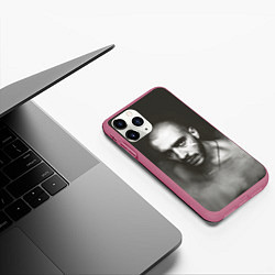 Чехол iPhone 11 Pro матовый Хаски, цвет: 3D-малиновый — фото 2