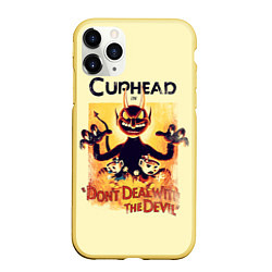 Чехол iPhone 11 Pro матовый Cuphead: Magic of the Devil, цвет: 3D-желтый