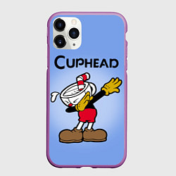 Чехол iPhone 11 Pro матовый Cuphead Dab, цвет: 3D-фиолетовый