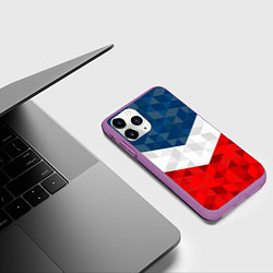 Чехол iPhone 11 Pro матовый Форма России, цвет: 3D-фиолетовый — фото 2