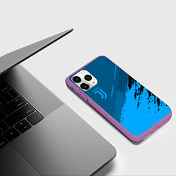Чехол iPhone 11 Pro матовый FC Juventus: Blue Original, цвет: 3D-фиолетовый — фото 2