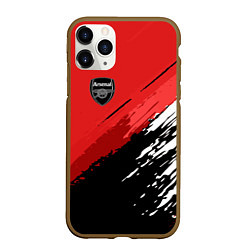 Чехол iPhone 11 Pro матовый FC Arsenal: Original, цвет: 3D-коричневый