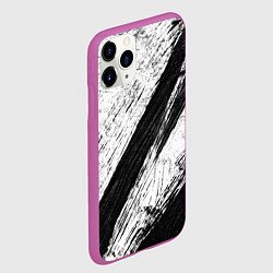 Чехол iPhone 11 Pro матовый Белый и черный, цвет: 3D-фиолетовый — фото 2