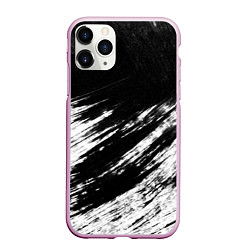 Чехол iPhone 11 Pro матовый Белый и черный, цвет: 3D-розовый