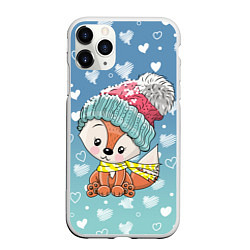 Чехол iPhone 11 Pro матовый Зимняя лисичка