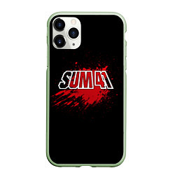 Чехол iPhone 11 Pro матовый Sum 41: Hot Blood, цвет: 3D-салатовый