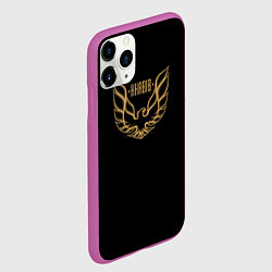 Чехол iPhone 11 Pro матовый Khabib: Gold Eagle, цвет: 3D-фиолетовый — фото 2