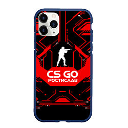 Чехол iPhone 11 Pro матовый CS:GO Ростислав, цвет: 3D-тёмно-синий