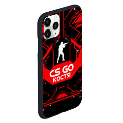 Чехол iPhone 11 Pro матовый CS:GO - Костя, цвет: 3D-черный — фото 2