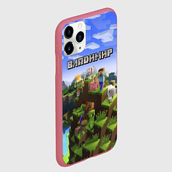 Чехол iPhone 11 Pro матовый Майнкрафт: Владимир, цвет: 3D-малиновый — фото 2