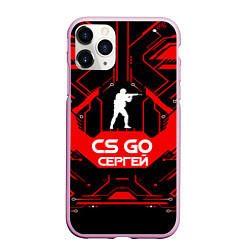 Чехол iPhone 11 Pro матовый CS:GO - Сергей, цвет: 3D-розовый