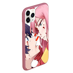 Чехол iPhone 11 Pro матовый Darling in the FranXX, цвет: 3D-малиновый — фото 2