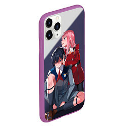 Чехол iPhone 11 Pro матовый Darling in the FranXX, цвет: 3D-фиолетовый — фото 2