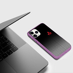 Чехол iPhone 11 Pro матовый MITSUBISHI SPORT, цвет: 3D-фиолетовый — фото 2