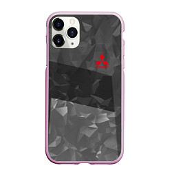 Чехол iPhone 11 Pro матовый MITSUBISHI SPORT, цвет: 3D-розовый