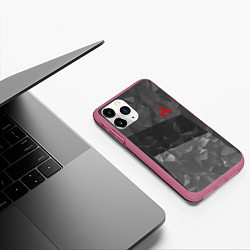 Чехол iPhone 11 Pro матовый MITSUBISHI SPORT, цвет: 3D-малиновый — фото 2