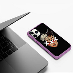 Чехол iPhone 11 Pro матовый XXXTentacion Head, цвет: 3D-фиолетовый — фото 2