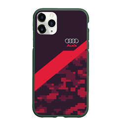 Чехол iPhone 11 Pro матовый Audi: Red Pixel