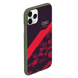 Чехол iPhone 11 Pro матовый Audi: Red Pixel, цвет: 3D-темно-зеленый — фото 2