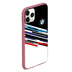 Чехол iPhone 11 Pro матовый BMW BRAND COLOR БМВ, цвет: 3D-малиновый — фото 2