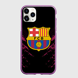 Чехол iPhone 11 Pro матовый Barcelona FC: Sport Fashion, цвет: 3D-фиолетовый