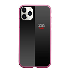 Чехол iPhone 11 Pro матовый Audi: Metallic Style, цвет: 3D-малиновый