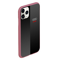 Чехол iPhone 11 Pro матовый Audi: Metallic Style, цвет: 3D-малиновый — фото 2