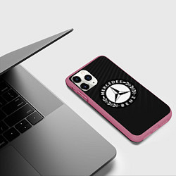 Чехол iPhone 11 Pro матовый Mercedes-Benz, цвет: 3D-малиновый — фото 2